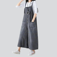 Wide grey overall for women