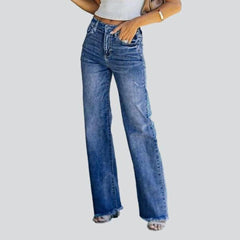 Hell verwaschene Jeans mit weitem Bein