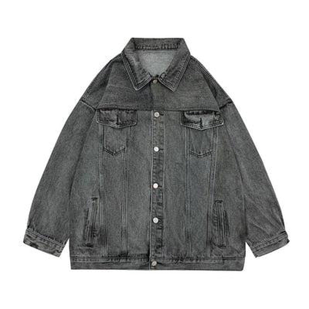 Lange Oversize-Jeansjacke für Damen