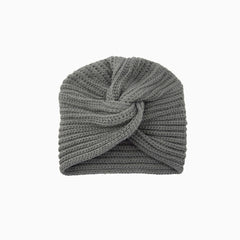 Turban d'hiver torsadé côtelé de couleur unie Cozy Me Up