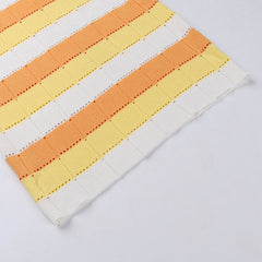 Ärmelloses, figurbetontes Minikleid mit Streifenmuster und Farbblock - Orange