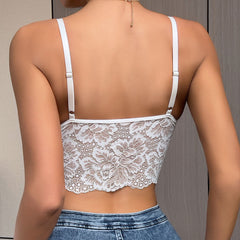 Whimsical Faux Fur Sweetheart Neck Sheer Lace Crop Corset Top - White