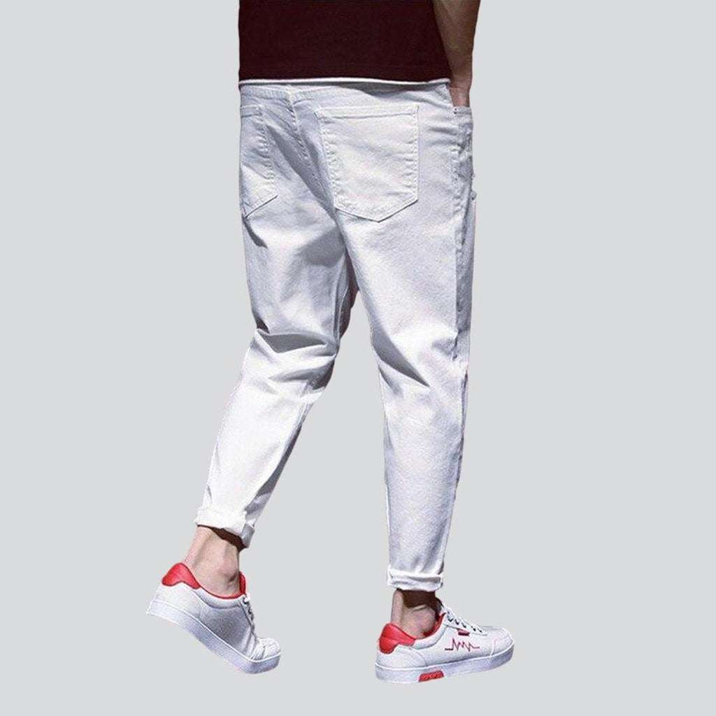 White loose fit men's jeans