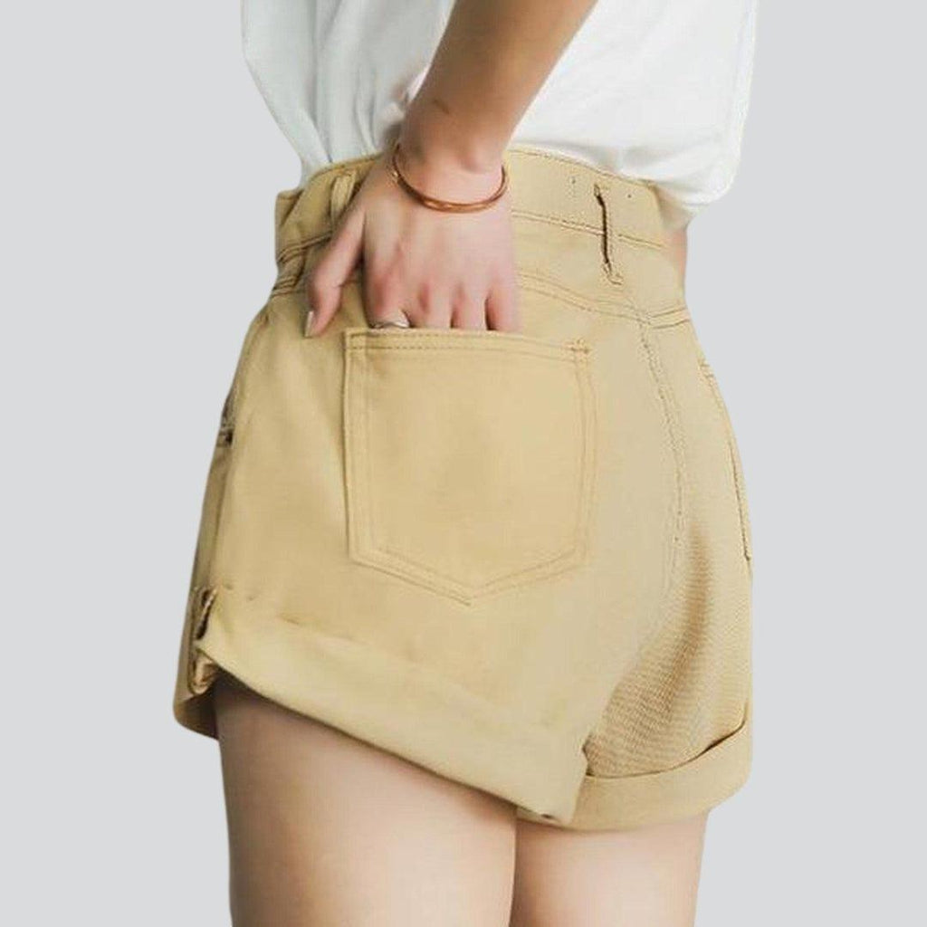 Weite Damen-Jeansshorts