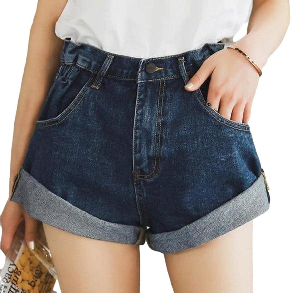 Weite Damen-Jeansshorts